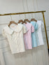 Cute Polka Dot Peter Pant Collar Tops